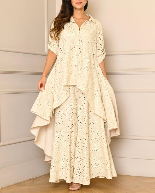 Palazzo Embroidered Set