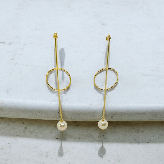 Elegant Long Golden Earings